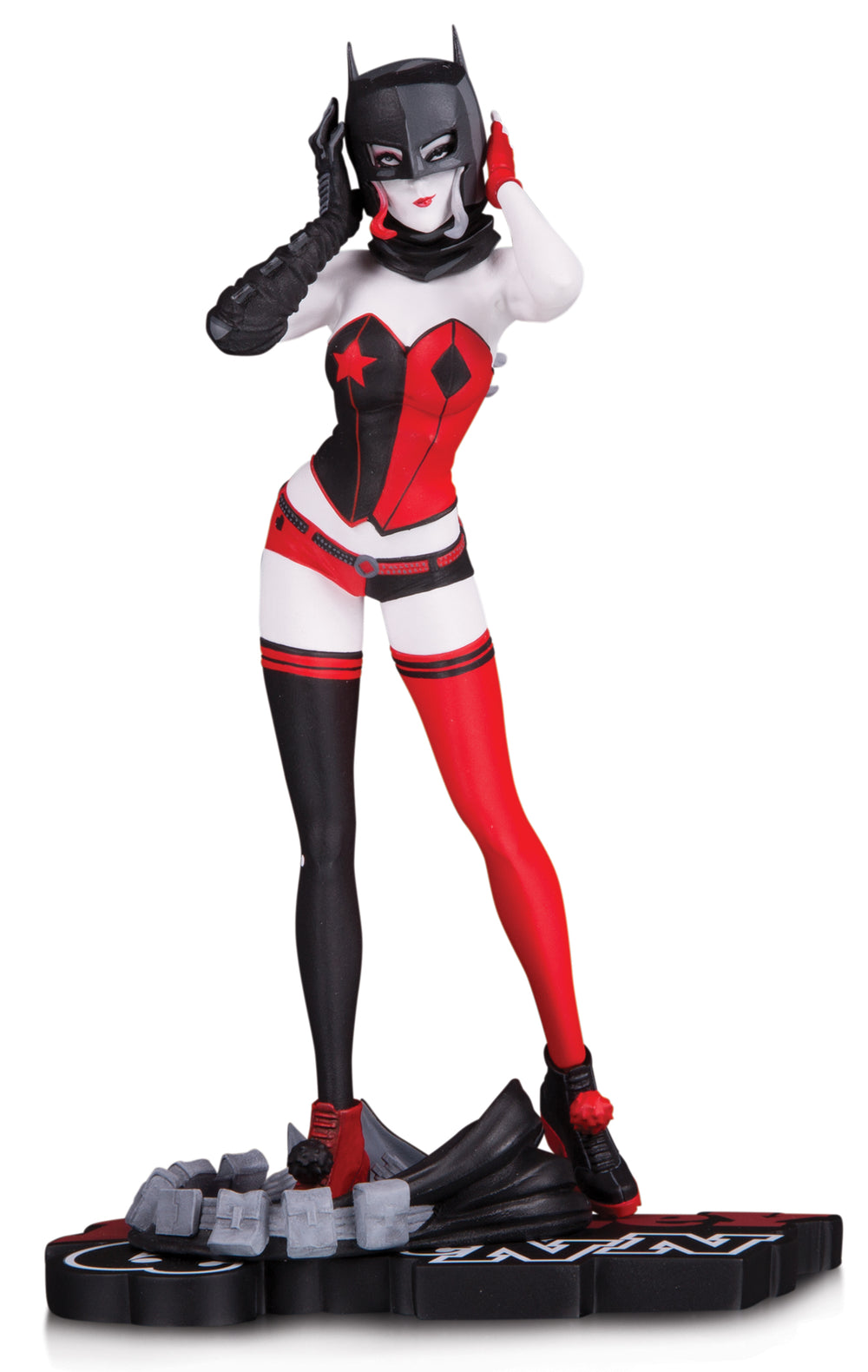 HARLEY QUINN RED WHITE & BLACK STATUE BY JOHN TIMMS