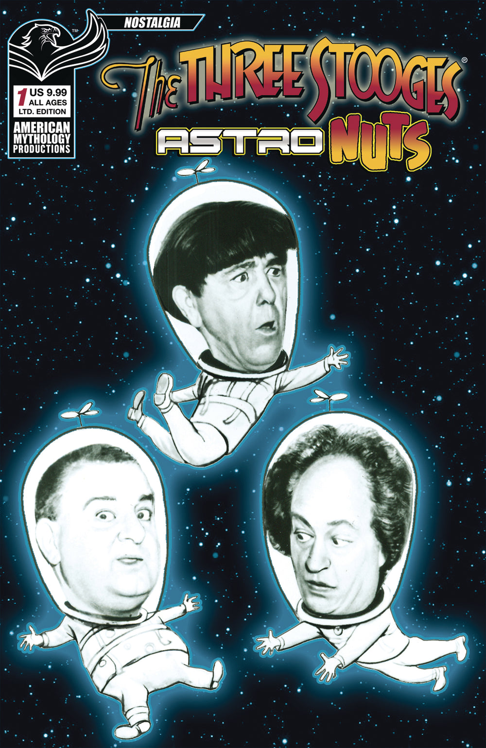 THREE STOOGES ASTRO NUTS #1 PHOTO B&W LTD CVR