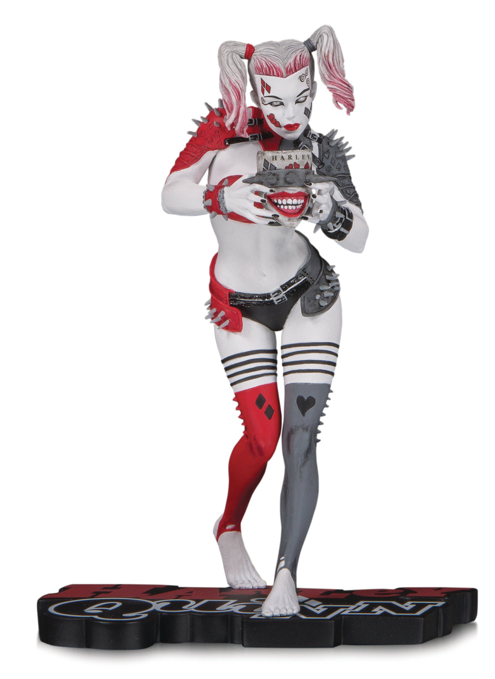 HARLEY QUINN RED WHITE & BLACK STATUE BY GREG HORN