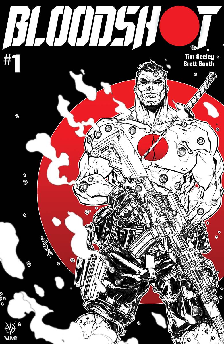 BLOODSHOT (2019) #1 CVR D B&W & RED MEYERS (NET)