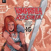 VAMPIRELLA RED SONJA #2 CVR E MOSS THEN NOW