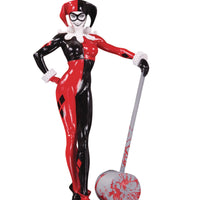 HARLEY QUINN RED WHITE AND BLACK STATUE BY ADAM HUGHES