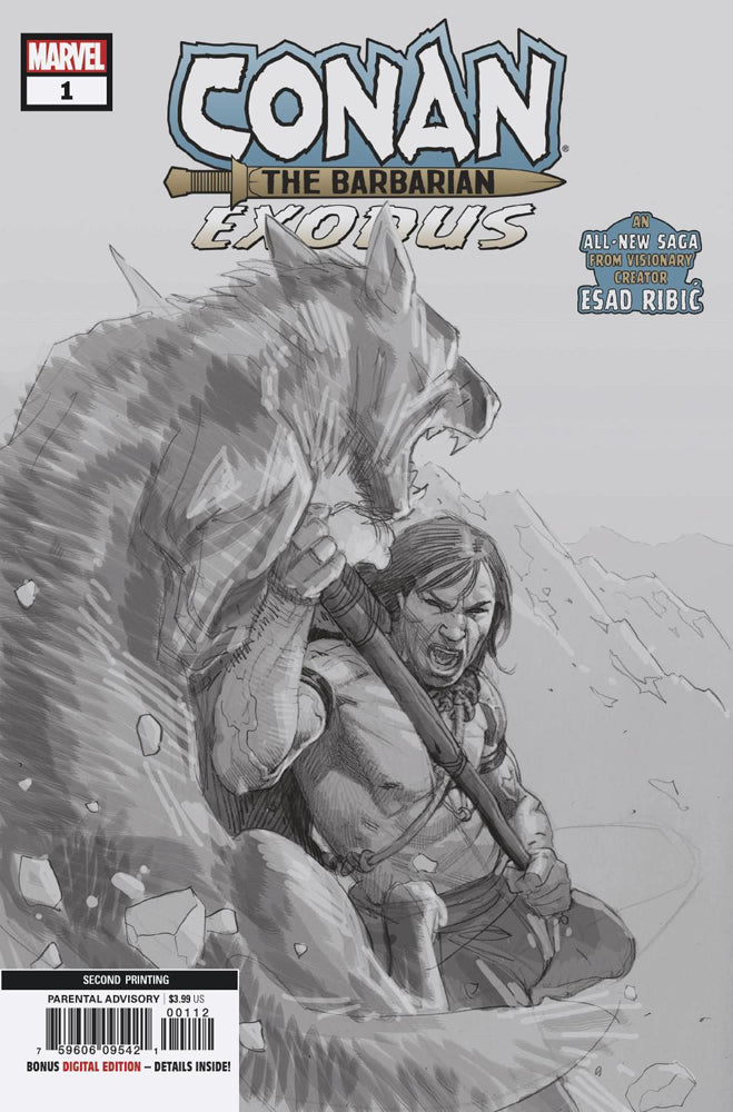 CONAN THE BARBARIAN EXODUS #1 2ND PTG RIBIC VAR