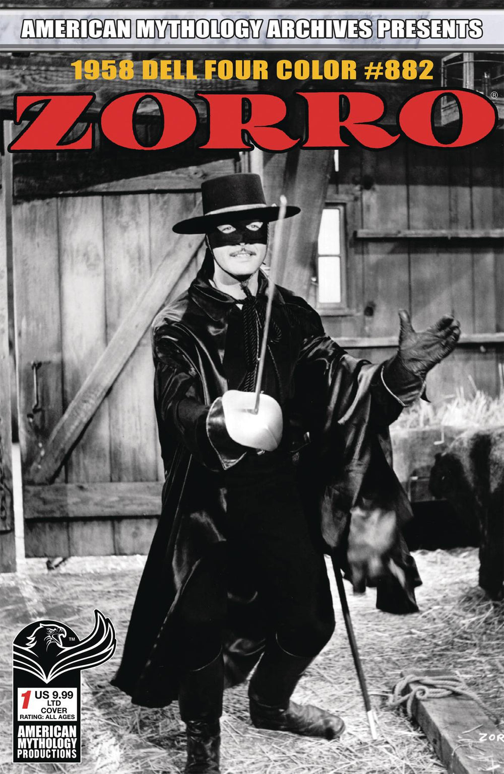 AM ARCHIVES ZORRO 1958 DELL FOUR COLOR #882 LTD ED TV CVR