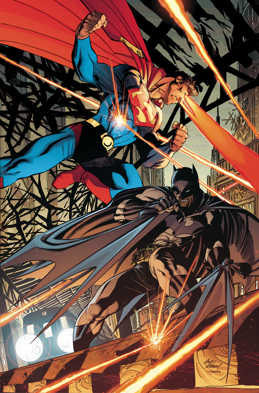 BATMAN SUPERMAN #7 CARD STOCK ANDY KUBERT VAR ED