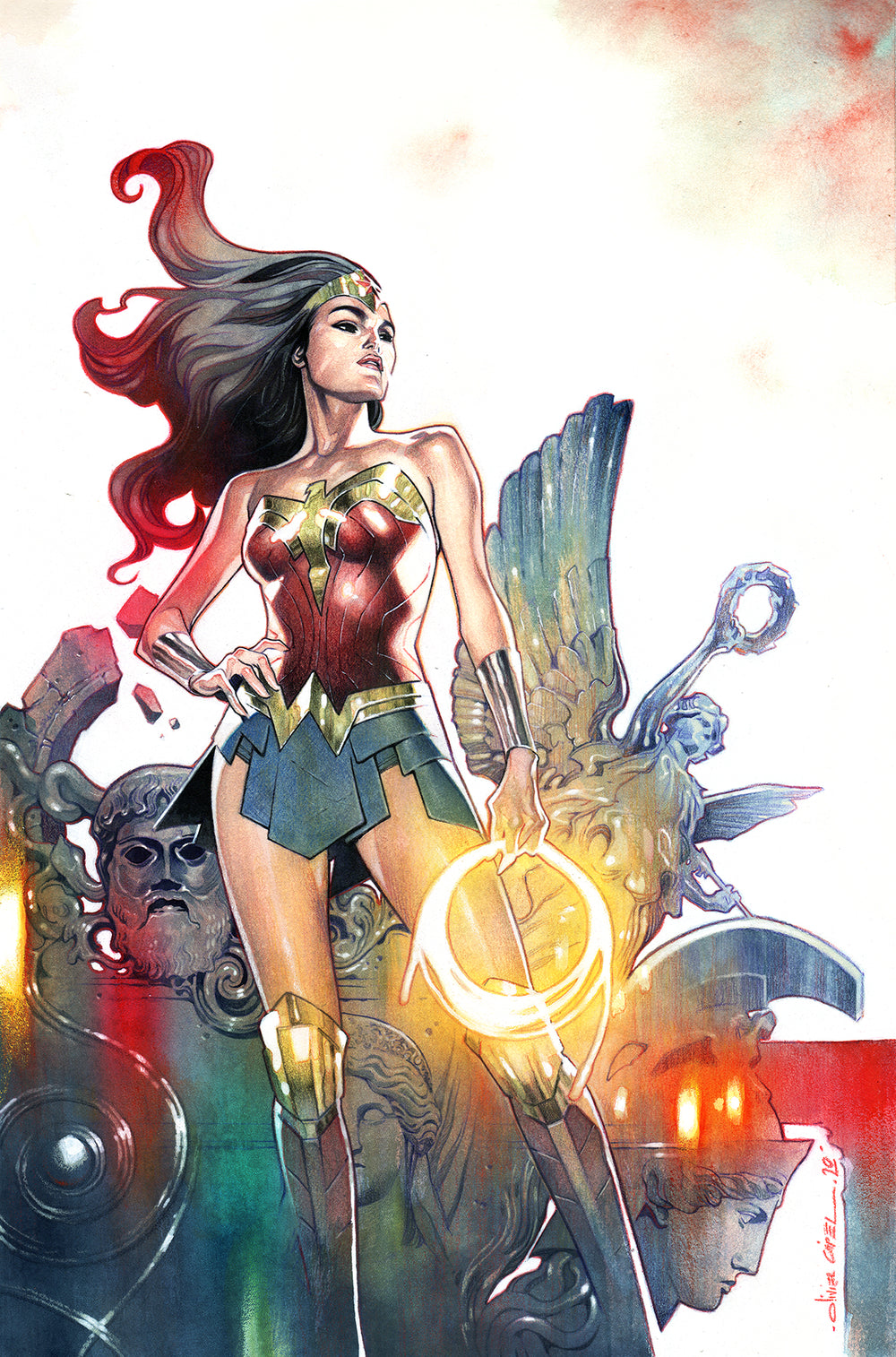 WONDER WOMAN #757 CARD STOCK OLIVIER COIPEL VAR ED