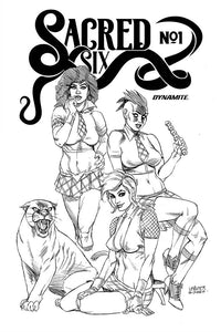 SACRED SIX #1 1:20 COPY LINSNER B&W INCV