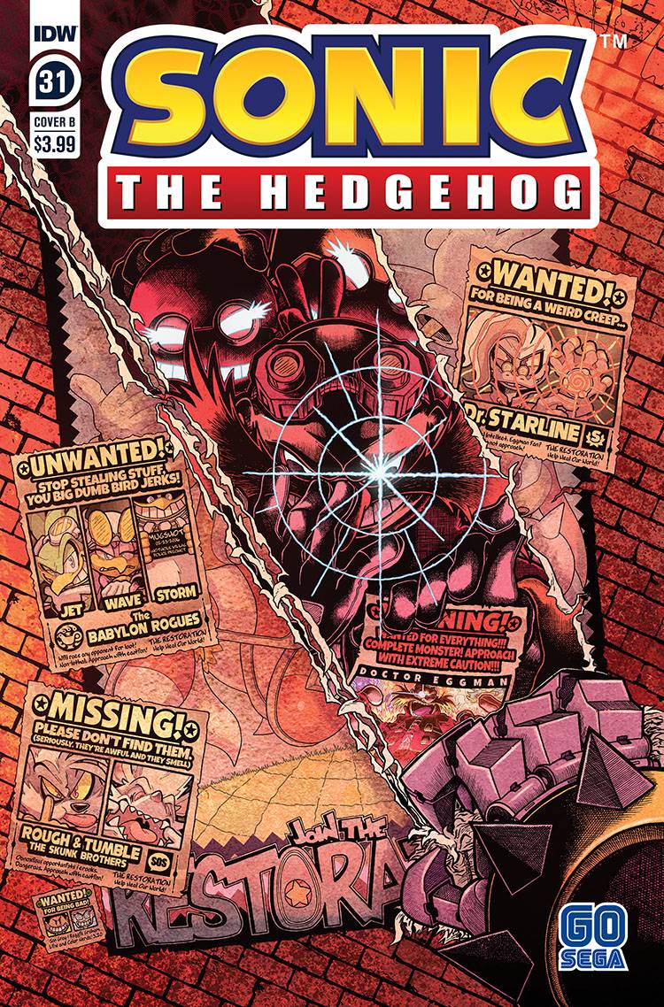 SONIC THE HEDGEHOG #31 CVR B JON GRAY