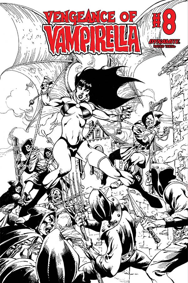 VENGEANCE OF VAMPIRELLA #8 CASTRO B&W FOC BONUS VAR