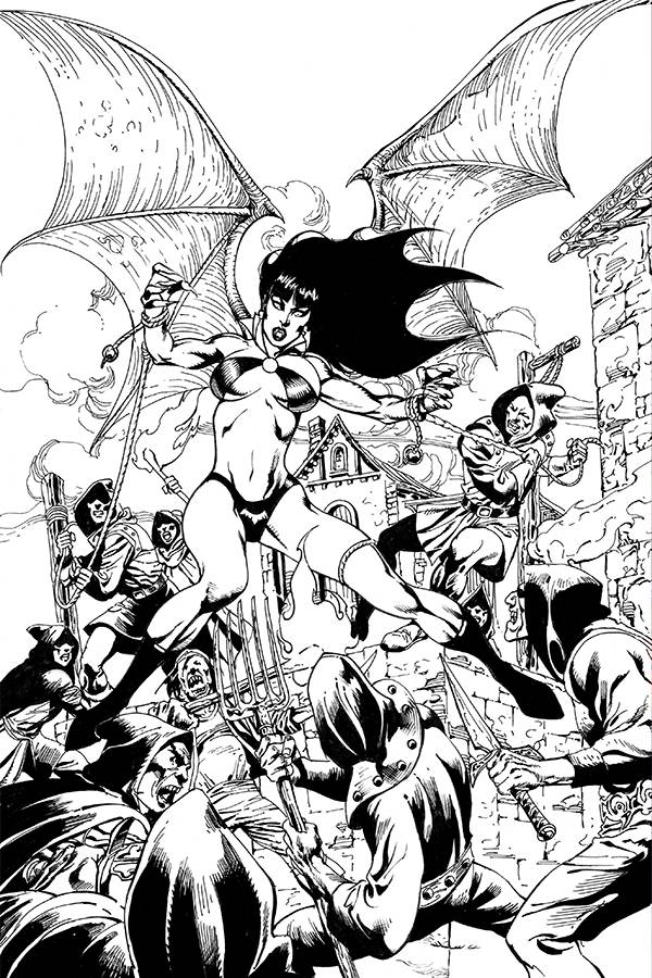 VENGEANCE OF VAMPIRELLA #8 CASTRO B&W VIRGIN FOC BONUS VAR
