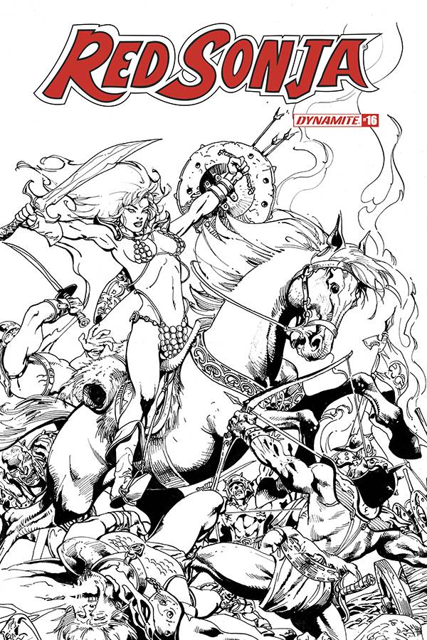 RED SONJA #16 CASTRO B&W FOC BONUS VAR
