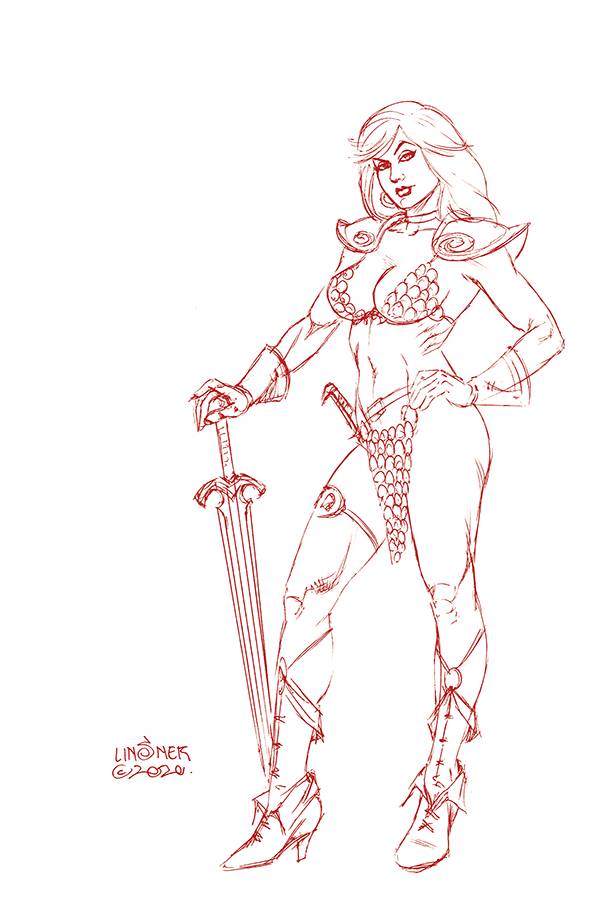 RED SONJA #16 LINSNER TINT VIRGIN FOC BONUS VAR