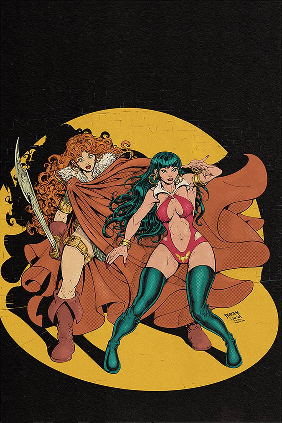 VAMPIRELLA RED SONJA #12 ROBSON LTD VIRGIN HOMAGE CVR