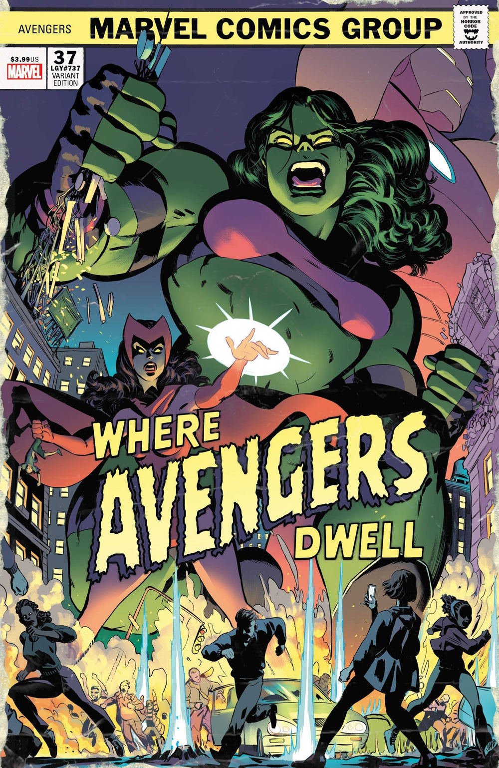 AVENGERS #37 RODRIGUEZ WHERE AVENGERS DWELL HORROR VAR