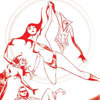 VAMPIRELLA DARK POWERS #1 LEE CRIMSON RED LINE ART VIRGIN CV