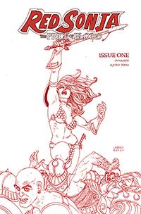 RED SONJA PRICE OF BLOOD #1 LINSNER CRIMSON RED LINE ART CVR