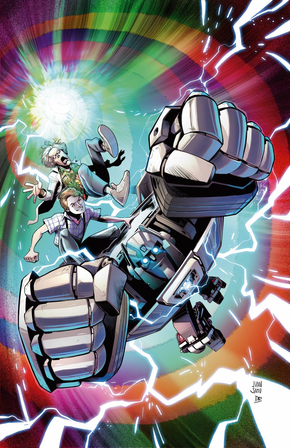 TRANSFORMERS BACK TO FUTURE #4 (OF 4) CVR A JUAN SAMU