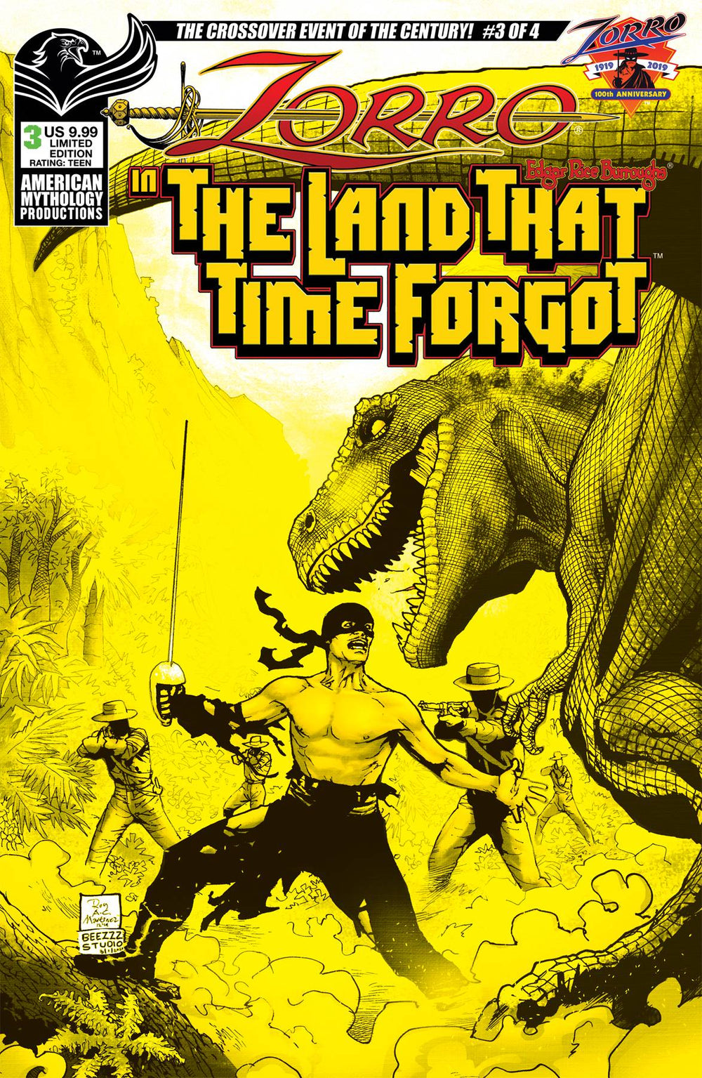 ZORRO IN LAND THAT TIME FORGOT #3 CVR B LTD ED RANALDI