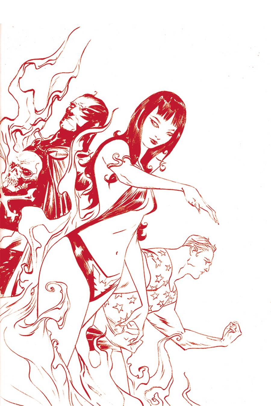 VAMPIRELLA DARK POWERS #2 LEE CRIMSON RED LINE ART VIRGIN CV