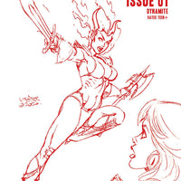 SONJAVERSAL #1 LINSNER LTD CRIMSON RED LINE ART CVR