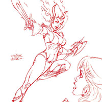 SONJAVERSAL #1 LINSNER LTD BLOOD RED LINE ART VIRGIN CVR