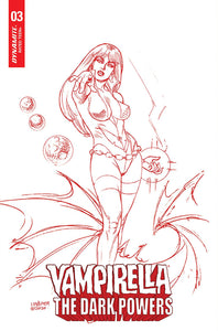 VAMPIRELLA DARK POWERS #3 LINSNER CRIMSON RED LINE ART CVR