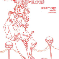RED SONJA PRICE OF BLOOD #3 LINSNER CRIMSON RED LINE ART CVR
