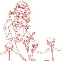 RED SONJA PRICE OF BLOOD #3 LINSNER CRIMSON RED LINE ART VIR