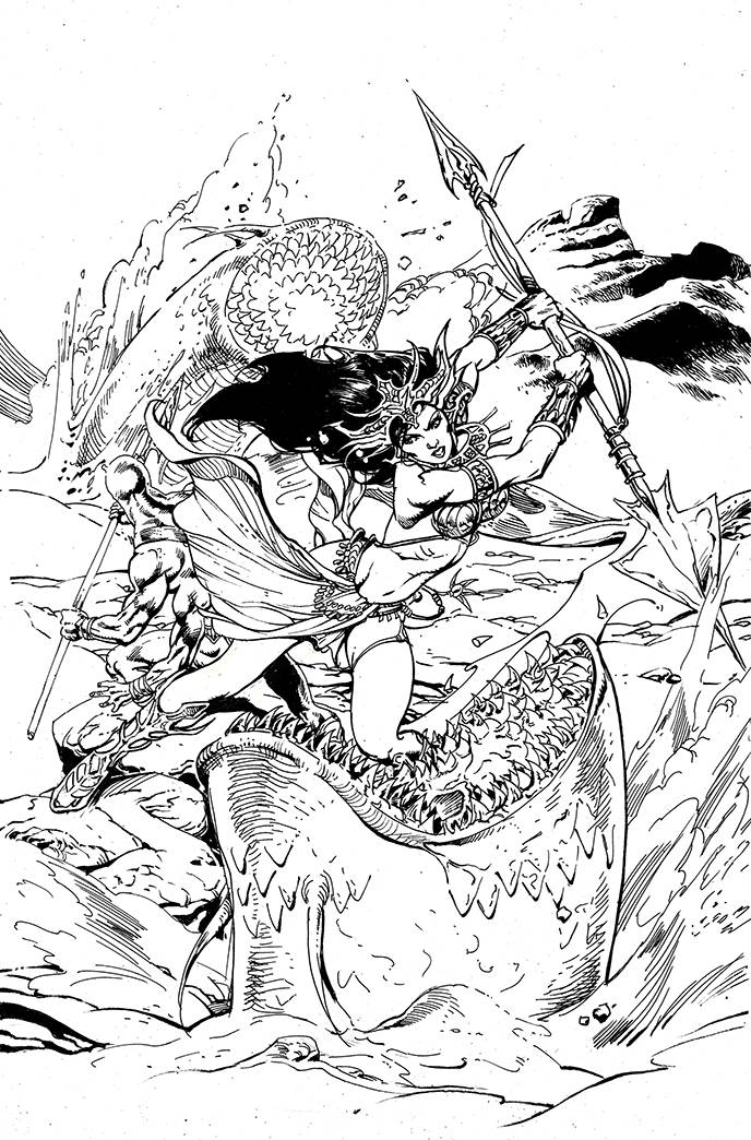 DEJAH THORIS WINTERS END ONE SHOT PREMIUM CASTRO B&W VIRGIN