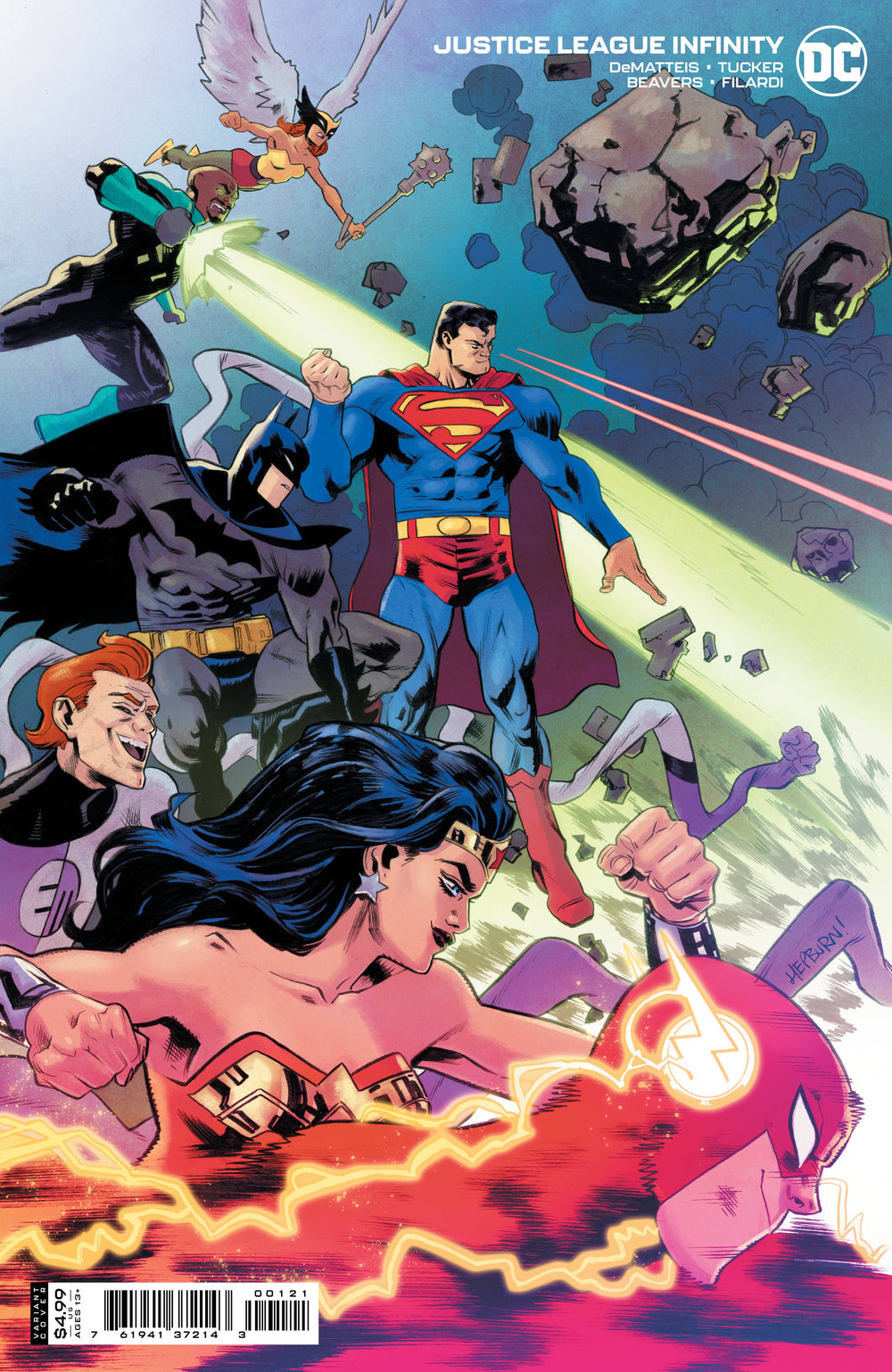 JUSTICE LEAGUE INFINITY #1 CVR B CARDSTOCK HEPBURN VAR