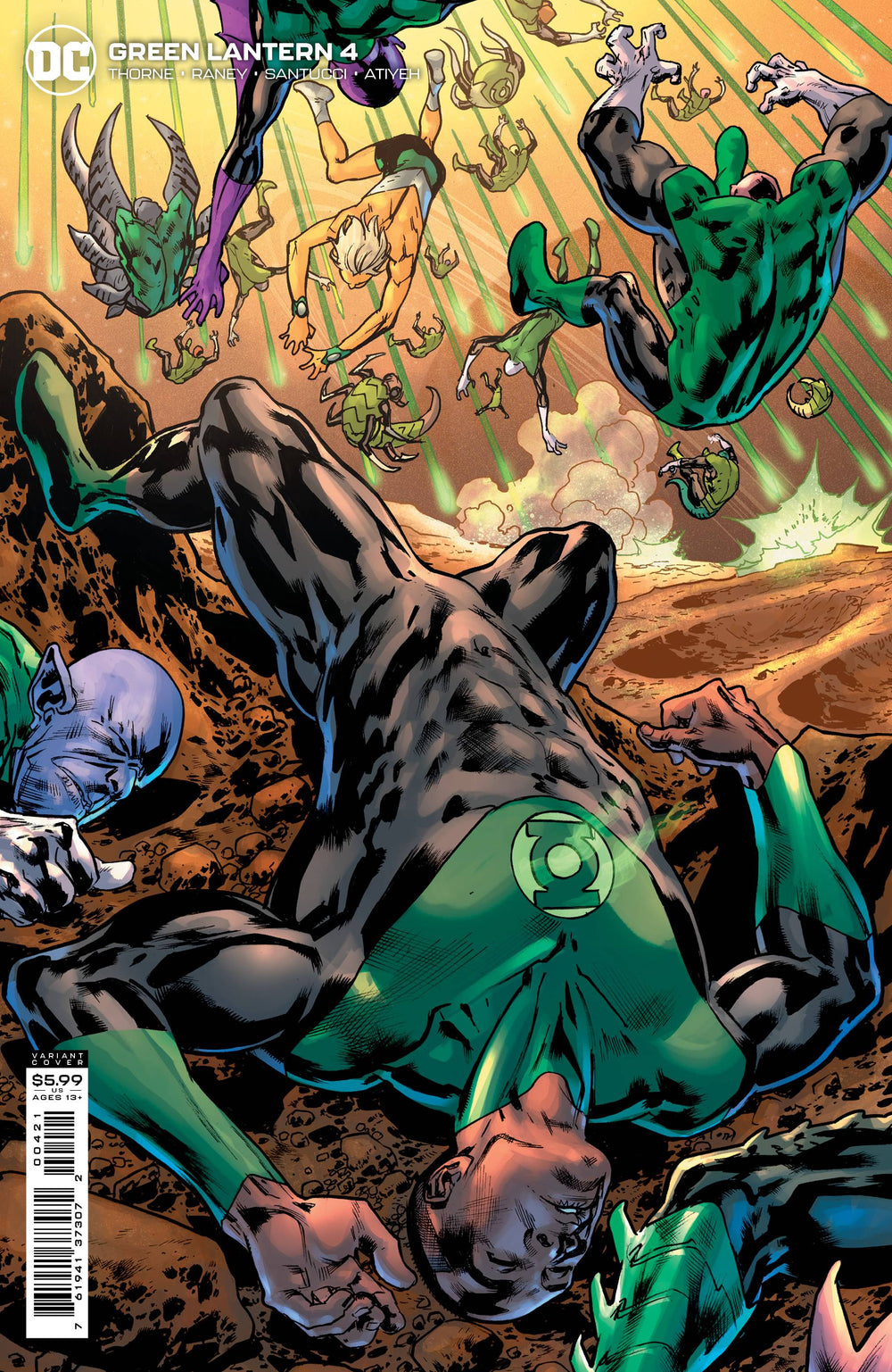 GREEN LANTERN #4 CVR B CARDSTOCK HITCH VAR