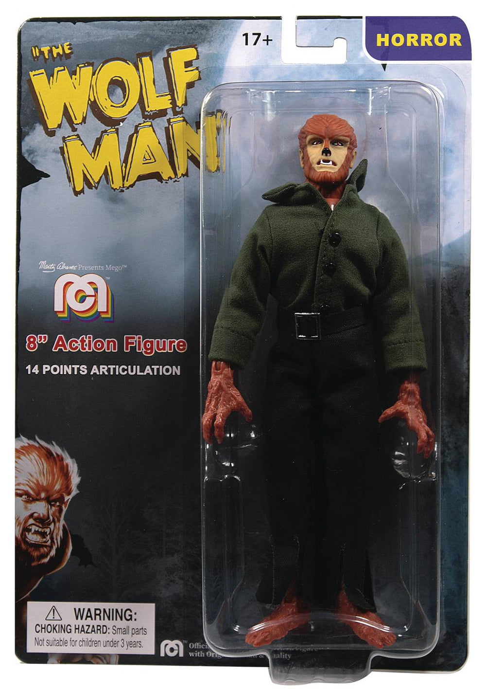 MEGO HORROR WOLFMAN 8IN ACTION FIGURE