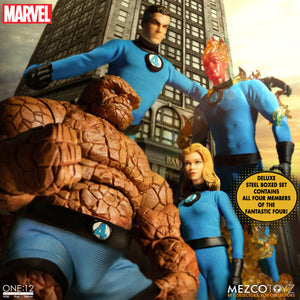 ONE-12 COLLECTIVE MARVEL FANTASTIC FOUR DLX STEEL BOX ACTION FIGURE SET