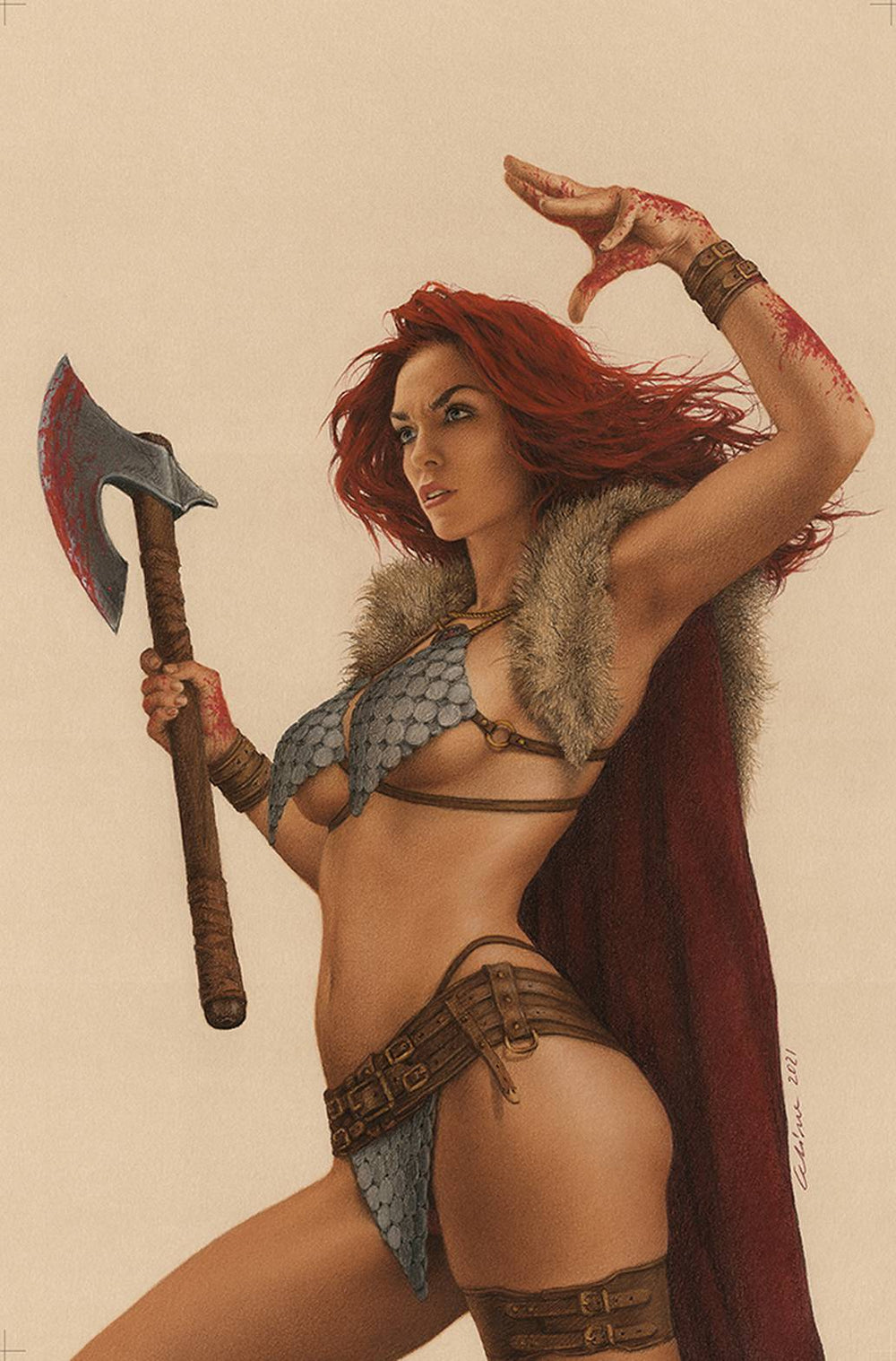 INVINCIBLE RED SONJA #6 CVR M CELINA LTD VIRGIN (C: 0-1-2)