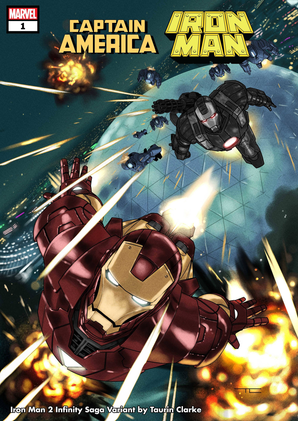 CAPTAIN AMERICA IRON MAN #1 (OF 5) KUBERT INFINITY SAGA VAR